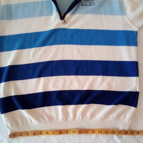 Green Coast Yachting Cotton Pullover Italy Size L - Picture 16 of 16
